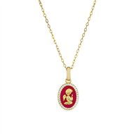 Collana Amen Donna Angelo custode in Argento Zircone CLANSMGBO - CLANSMGBO